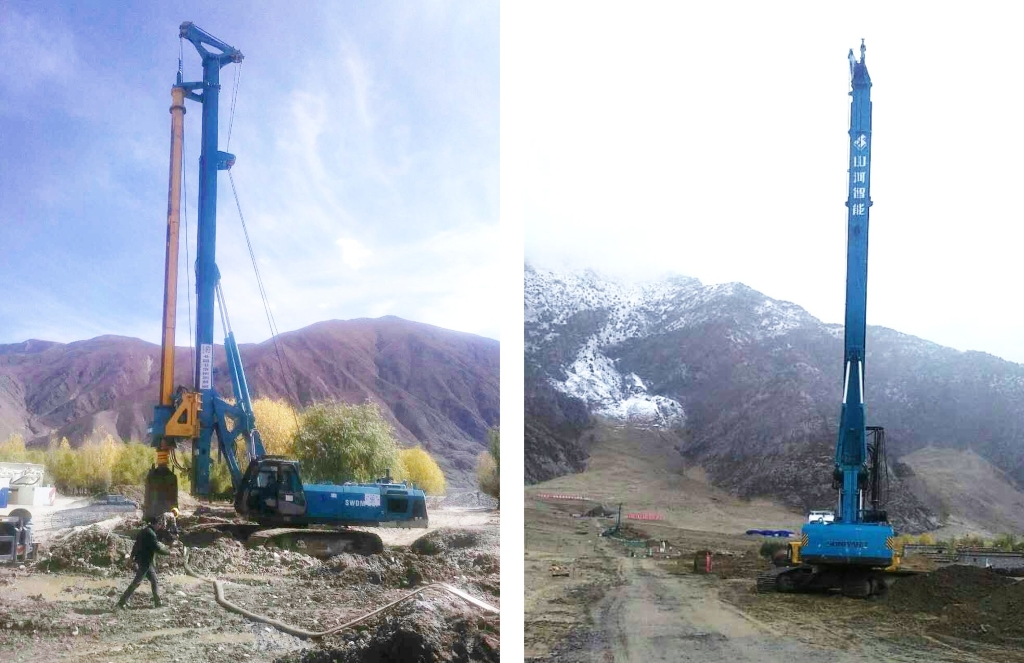 龙8头号玩家智能二十台旋挖钻机高原施工放异彩