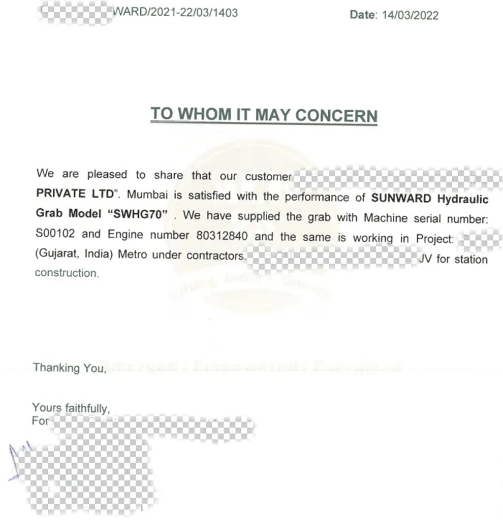 谢谢信！龙8头号玩家智能SWHG70液压抓斗助力外洋基础施工获肯定