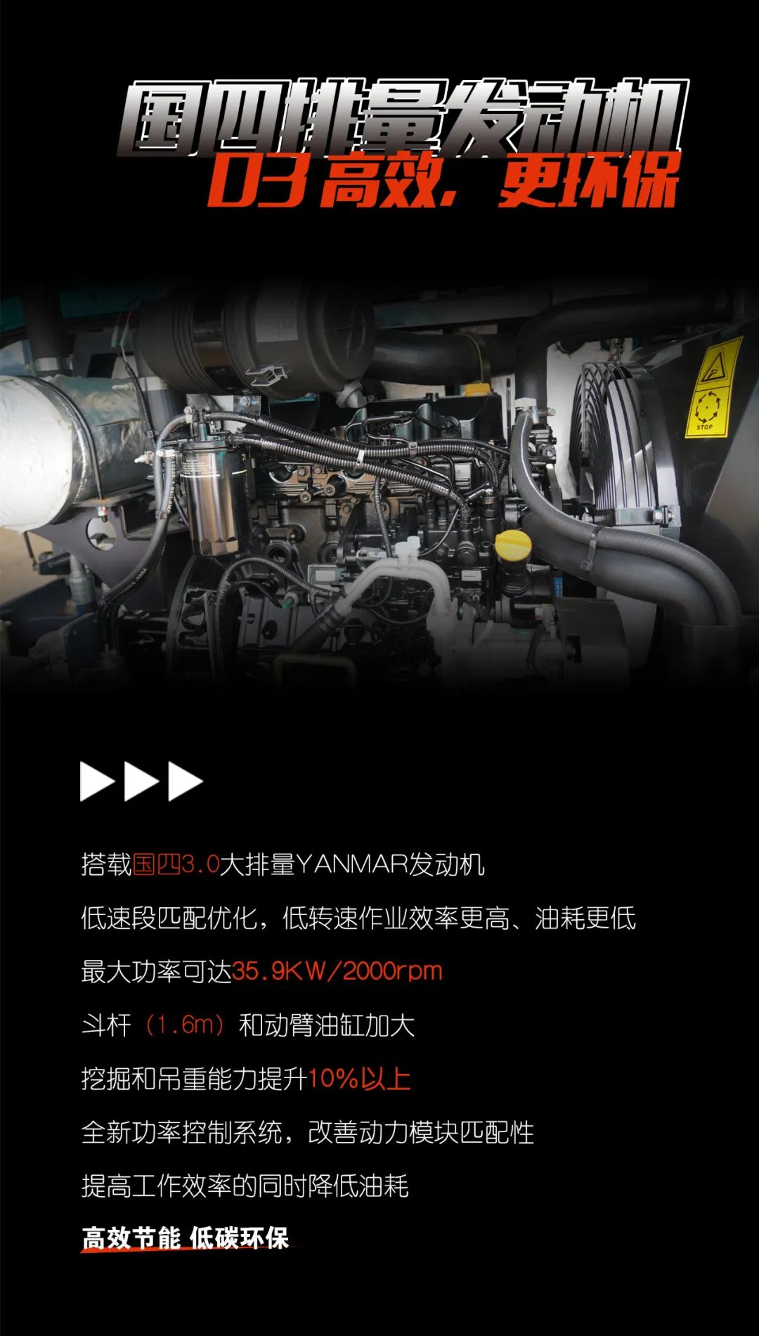 一图读懂 | 献礼七一 · 龙8头号玩家智能SWE60F挖掘机低碳来袭