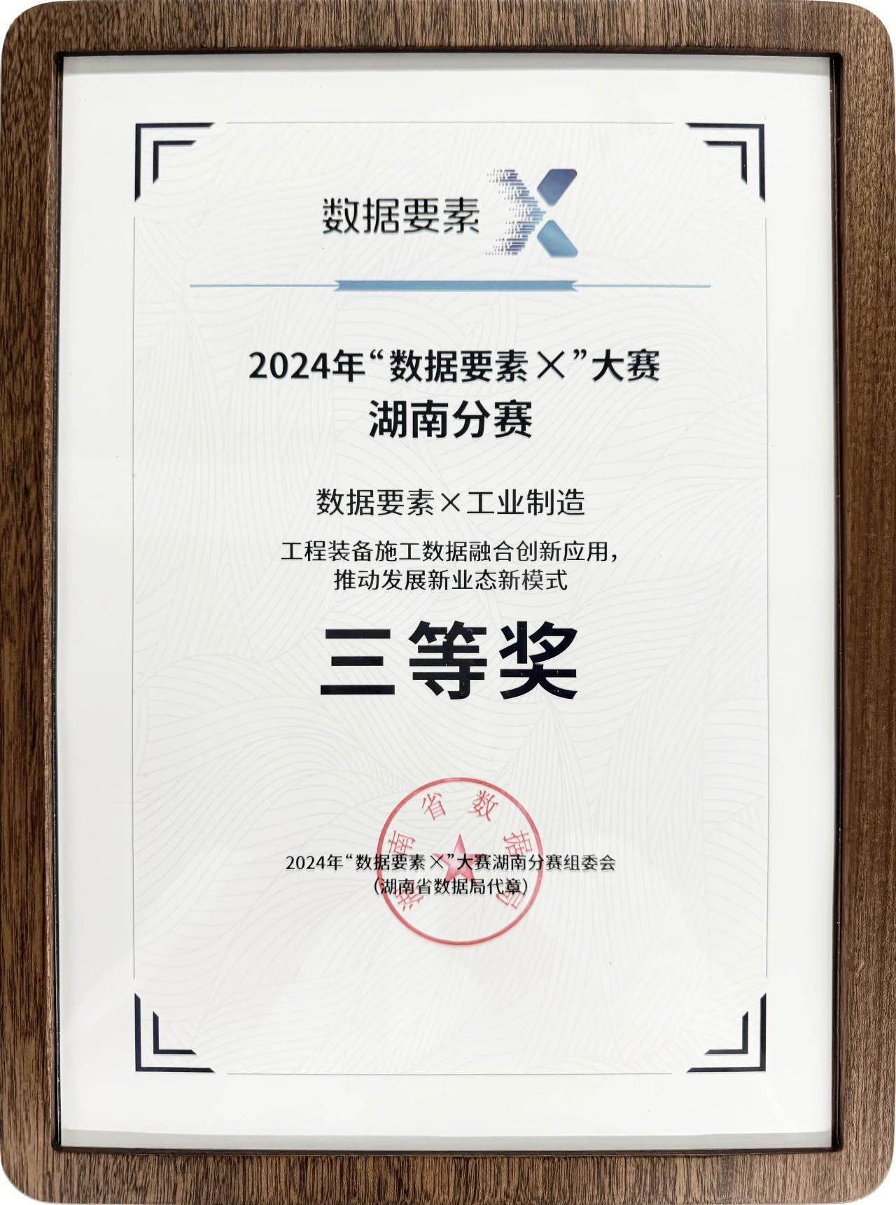 龙8头号玩家智能荣获2024年“数据要素×”大赛湖南赛区三等奖